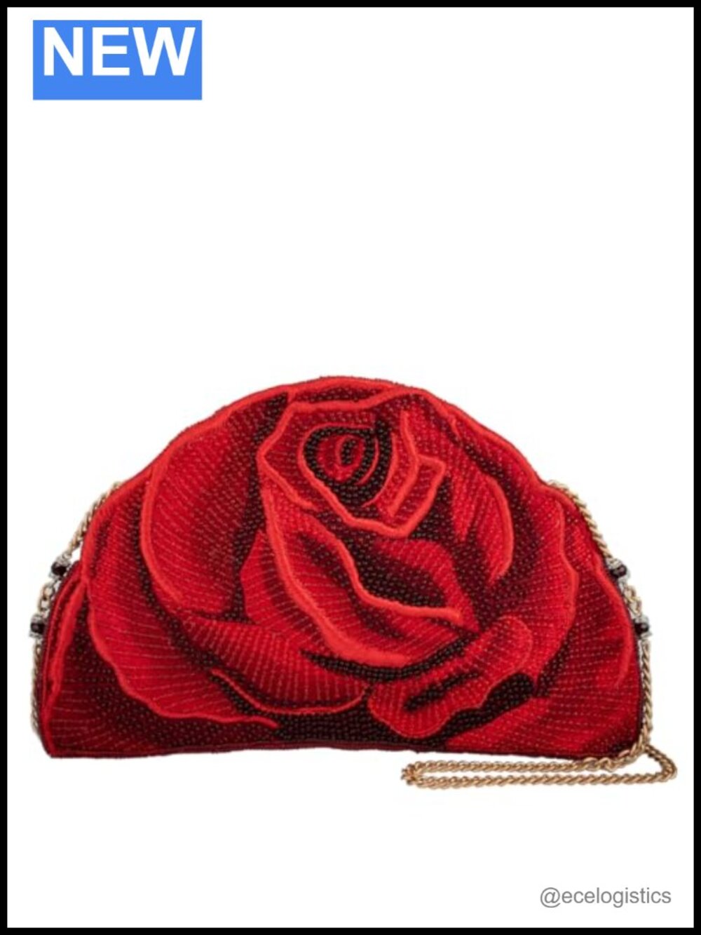 Mary Frances Handcrafted Beaded Floral Crossbody